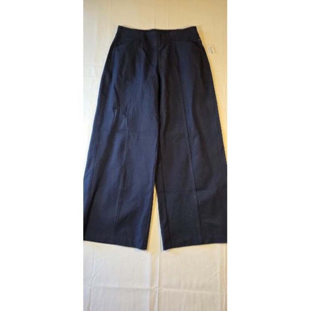 Old Navy High Rise Pixie Wide Leg Navy Blue Pants Petite Medium NWT